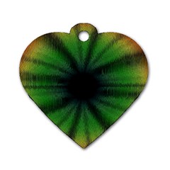 Sunflower Digital Flower Black Hole Dog Tag Heart (one Side) by Wegoenart