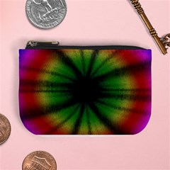 Sunflower Digital Flower Black Hole Mini Coin Purse by Wegoenart