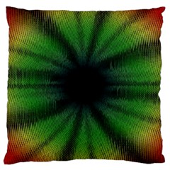 Sunflower Digital Flower Black Hole Large Cushion Case (one Side) by Wegoenart