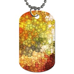 Autumn Kaleidoscope Art Pattern Dog Tag (Two Sides)