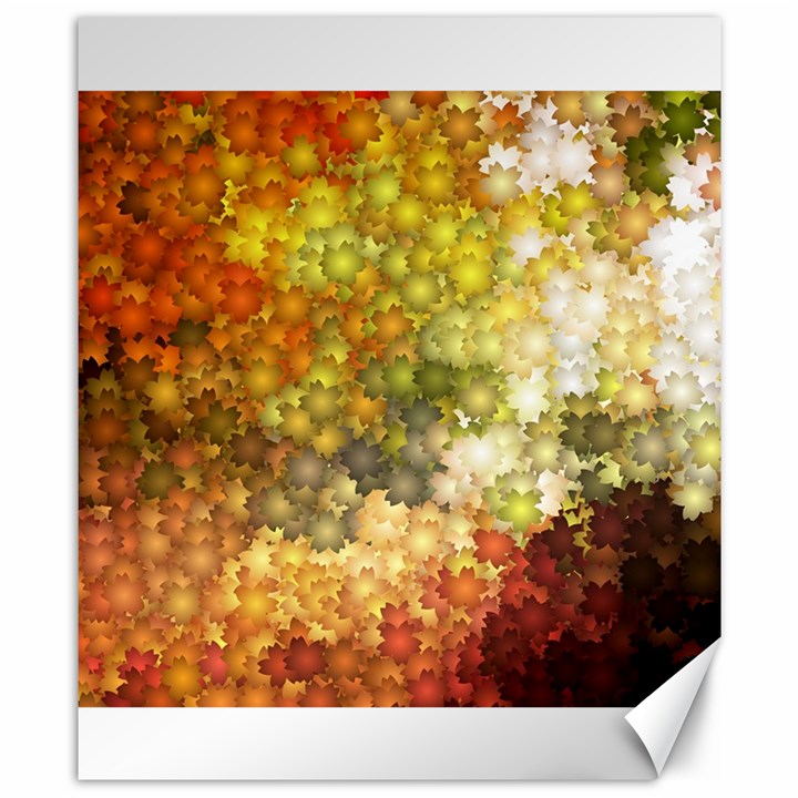 Autumn Kaleidoscope Art Pattern Canvas 8  x 10 