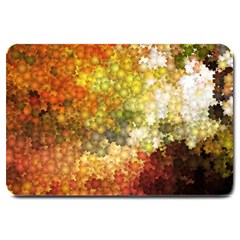 Autumn Kaleidoscope Art Pattern Large Doormat 