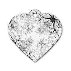 Tree Knots Bark Kaleidoscope Dog Tag Heart (one Side) by Wegoenart