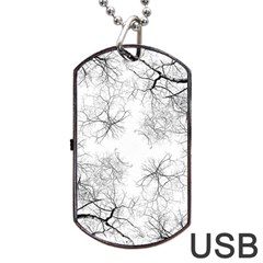 Tree Knots Bark Kaleidoscope Dog Tag Usb Flash (one Side) by Wegoenart