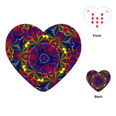 Kaleidoscope Pattern Ornament Playing Cards (heart) by Wegoenart