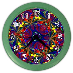 Kaleidoscope Pattern Ornament Color Wall Clock by Wegoenart