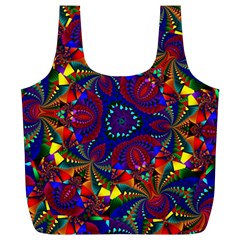 Kaleidoscope Pattern Ornament Full Print Recycle Bag (xl)