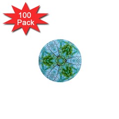 Forest Kaleidoscope Pattern 1  Mini Magnets (100 Pack) 