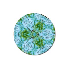 Forest Kaleidoscope Pattern Magnet 3  (round) by Wegoenart