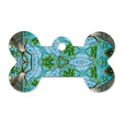 Forest Kaleidoscope Pattern Dog Tag Bone (two Sides) by Wegoenart