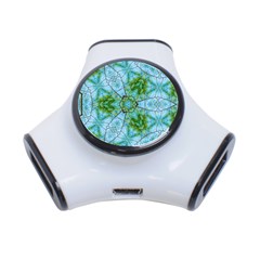 Forest Kaleidoscope Pattern 3-port Usb Hub by Wegoenart