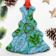 Forest Kaleidoscope Pattern Christmas Tree Ornament (two Sides) by Wegoenart