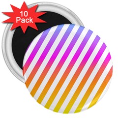 Abstract Lines Mockup Oblique 3  Magnets (10 Pack)  by Wegoenart