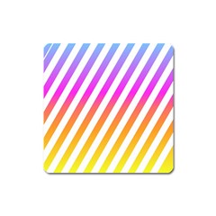 Abstract Lines Mockup Oblique Square Magnet by Wegoenart