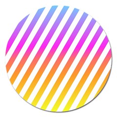 Abstract Lines Mockup Oblique Magnet 5  (round) by Wegoenart