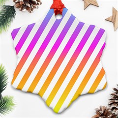 Abstract Lines Mockup Oblique Snowflake Ornament (two Sides) by Wegoenart