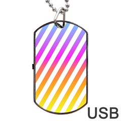 Abstract Lines Mockup Oblique Dog Tag Usb Flash (one Side) by Wegoenart