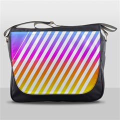 Abstract Lines Mockup Oblique Messenger Bag by Wegoenart