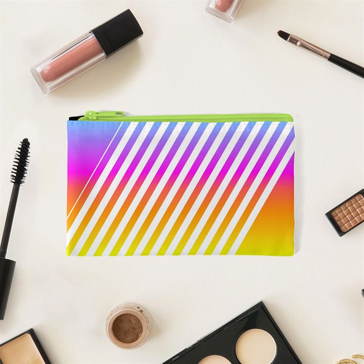 Abstract Lines Mockup Oblique Cosmetic Bag (XS)