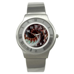 Digital Fractal Fractals Fantasy Stainless Steel Watch by Wegoenart