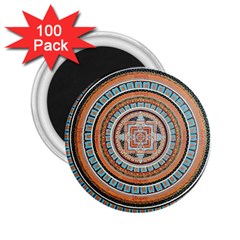 Mandala Art Painting Acrylic 2 25  Magnets (100 Pack)  by Wegoenart