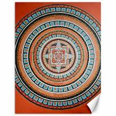 Mandala Art Painting Acrylic Canvas 12  X 16  by Wegoenart