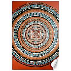 Mandala Art Painting Acrylic Canvas 12  X 18  by Wegoenart