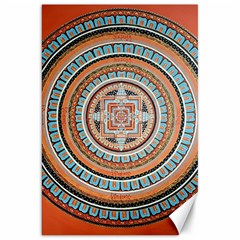 Mandala Art Painting Acrylic Canvas 20  X 30  by Wegoenart