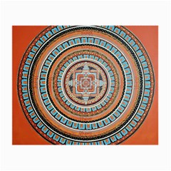 Mandala Art Painting Acrylic Small Glasses Cloth (2-side) by Wegoenart