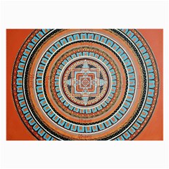 Mandala Art Painting Acrylic Large Glasses Cloth (2-side) by Wegoenart