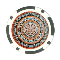 Mandala Art Painting Acrylic Poker Chip Card Guard (10 Pack) by Wegoenart