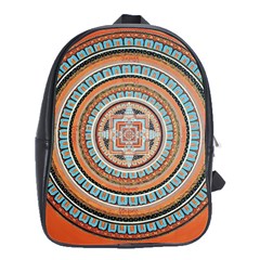 Mandala Art Painting Acrylic School Bag (large) by Wegoenart