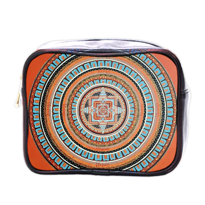 Mandala Art Painting Acrylic Mini Toiletries Bag (One Side)