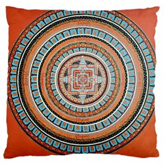 Mandala Art Painting Acrylic Large Cushion Case (two Sides) by Wegoenart