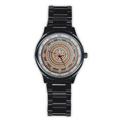 Mandala Art Painting Acrylic Stainless Steel Round Watch by Wegoenart