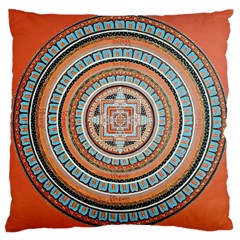 Mandala Art Painting Acrylic Large Flano Cushion Case (one Side) by Wegoenart