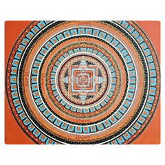 Mandala Art Painting Acrylic Double Sided Flano Blanket (medium)  by Wegoenart