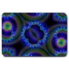 Kaleidoscope Art Pattern Ornament Large Doormat  by Wegoenart