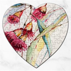 Plant Nature Flowers Foliage Jigsaw Puzzle (heart) by Wegoenart