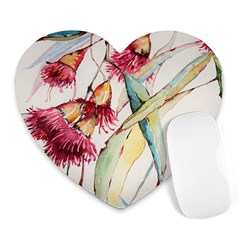 Plant Nature Flowers Foliage Heart Mousepads by Wegoenart