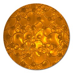 Bubbles Circles Template Texture Magnet 5  (round) by Wegoenart