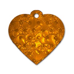 Bubbles Circles Template Texture Dog Tag Heart (one Side) by Wegoenart