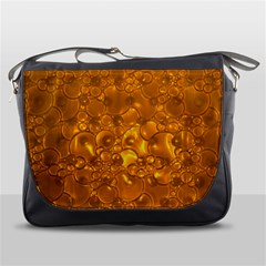 Bubbles Circles Template Texture Messenger Bag by Wegoenart