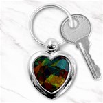 Background Color Template Abstract Key Chains (Heart)  Front