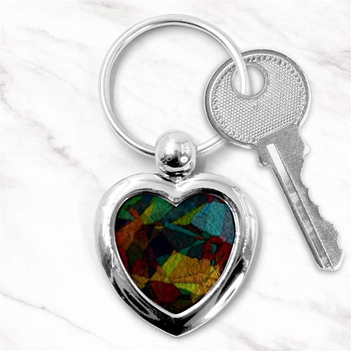 Background Color Template Abstract Key Chains (Heart) 