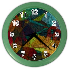 Background Color Template Abstract Color Wall Clock by Wegoenart