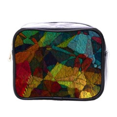 Background Color Template Abstract Mini Toiletries Bag (one Side) by Wegoenart