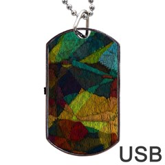 Background Color Template Abstract Dog Tag Usb Flash (two Sides) by Wegoenart