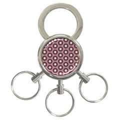 Background Pattern Structure 3-Ring Key Chains