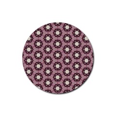 Background Pattern Structure Rubber Round Coaster (4 pack) 